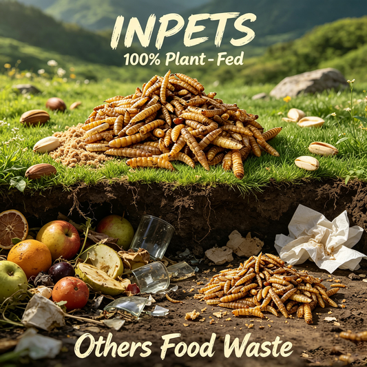 INPETS 100% Plant-Fed Dried Black Soldier Fly Larvae Chicken Treats, 5-lb box