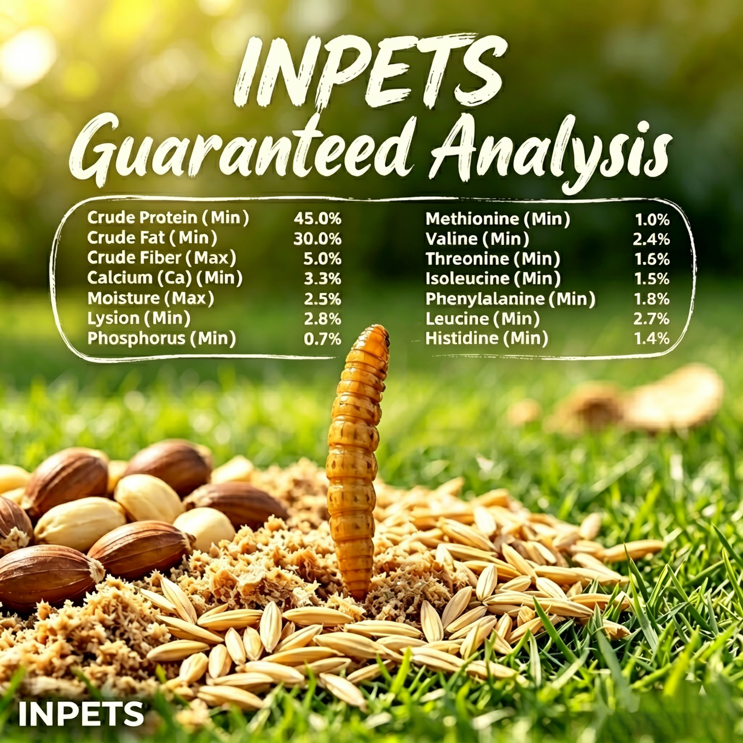 INPETS 100% Plant-Fed Dried Black Soldier Fly Larvae Chicken Treats, 5-lb box